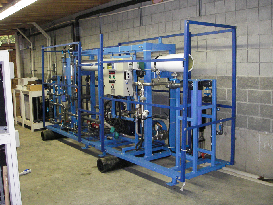 Reverse osmosis system to increase seawater salinity