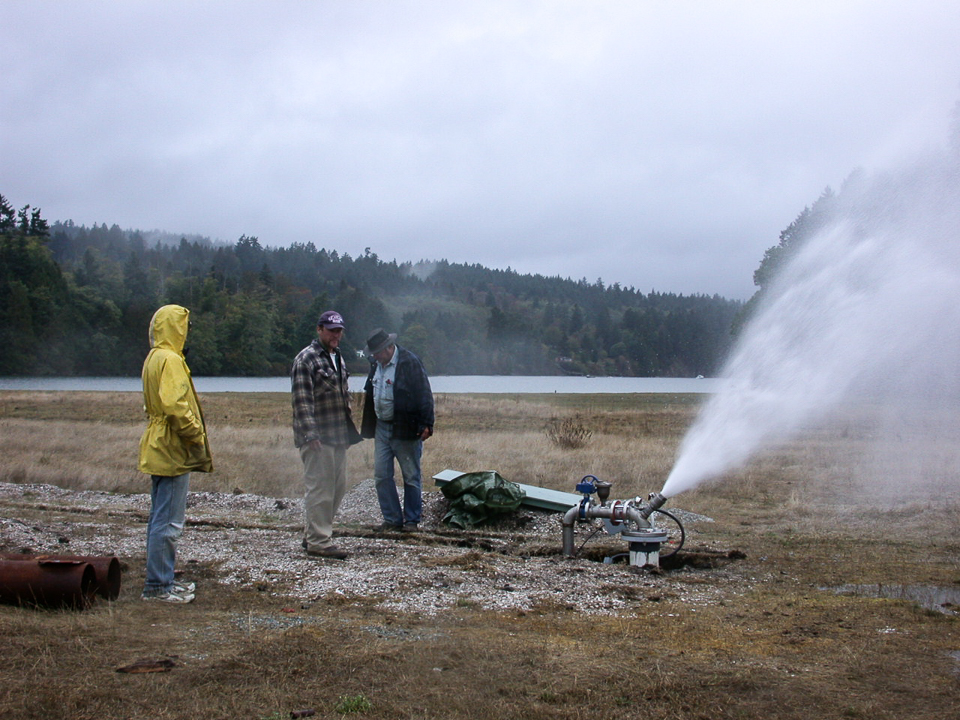 Seawater well production trial, Canada